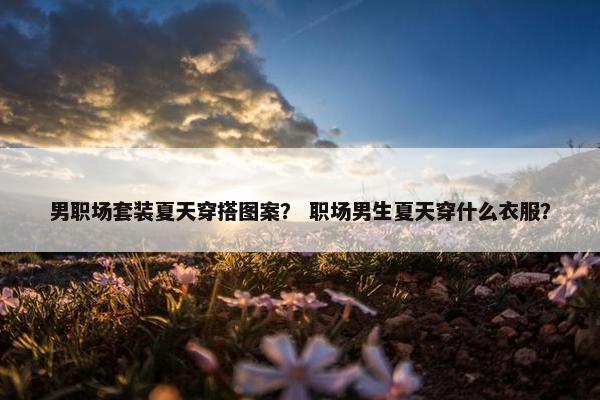 男职场套装夏天穿搭图案？ 职场男生夏天穿什么衣服？