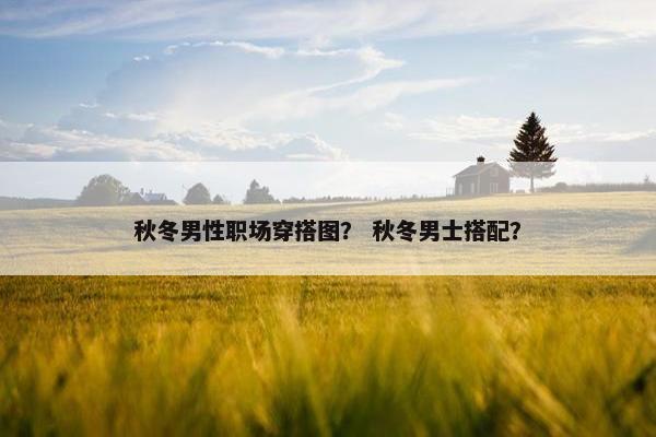 秋冬男性职场穿搭图？ 秋冬男士搭配？