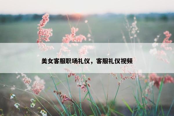 美女客服职场礼仪，客服礼仪视频