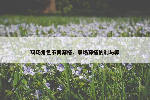 职场角色不同穿搭，职场穿搭的利与弊