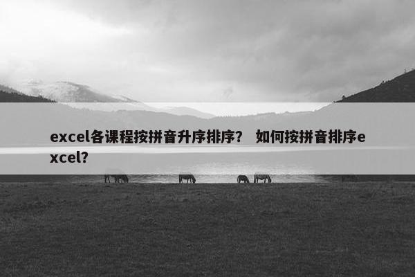 excel各课程按拼音升序排序？ 如何按拼音排序excel？