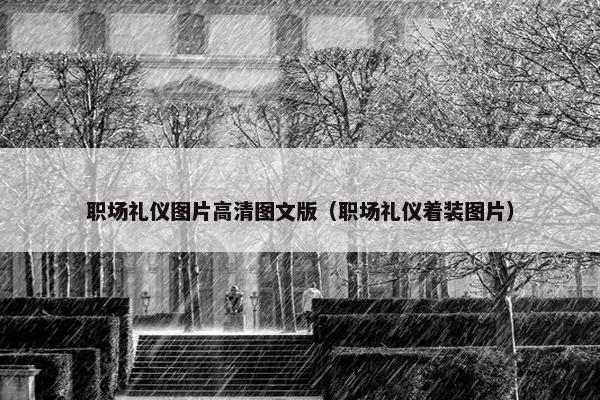 职场礼仪图片高清图文版（职场礼仪着装图片）
