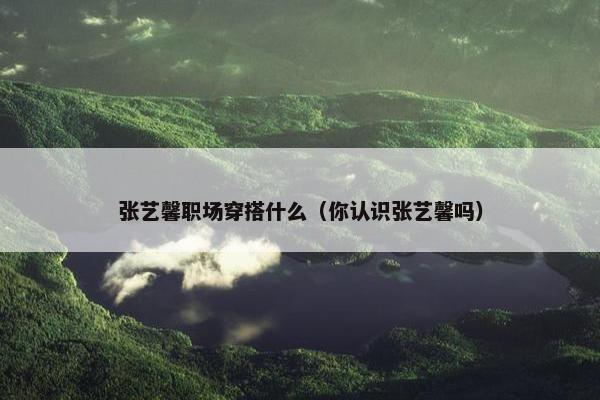 张艺馨职场穿搭什么（你认识张艺馨吗）