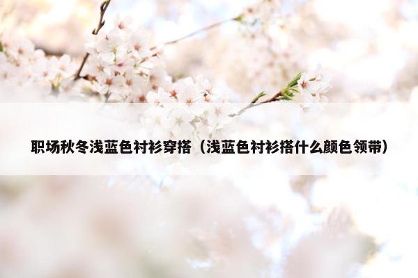 职场秋冬浅蓝色衬衫穿搭（浅蓝色衬衫搭什么颜色领带）